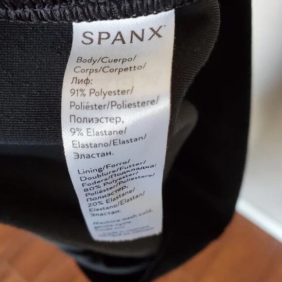 SPANX Black High-Waist Velvet Leggings Size Medium (runs small) - Picture 6 of 6